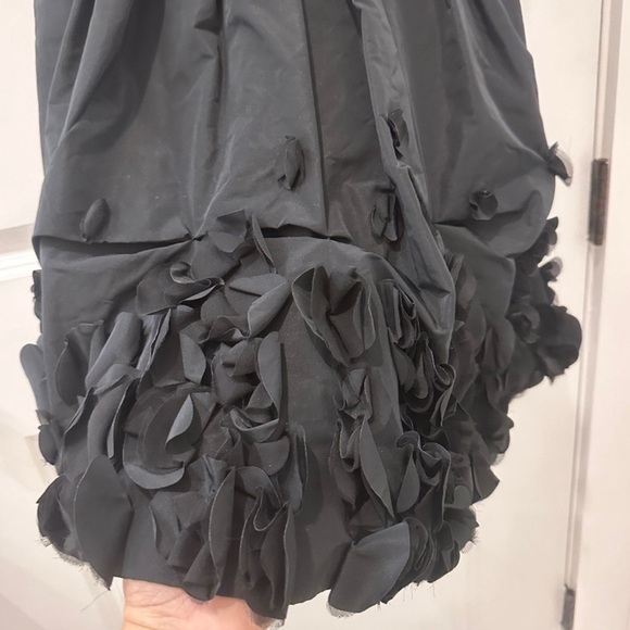 BCBG Max Azria Black One-Shoulder Cocktail Dress Ruffle Hem Party Mini Size XS - Picture 5 of 14